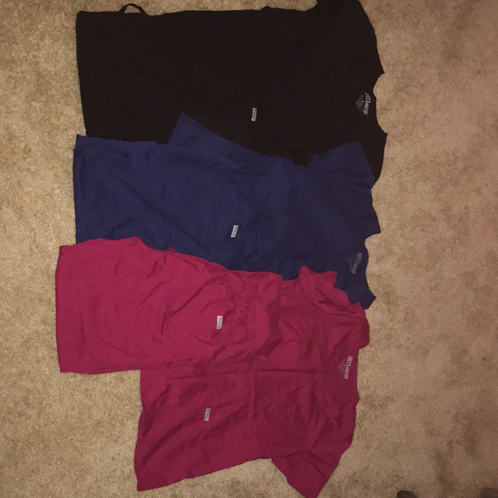 Three pairs of greys anatomy scrubs